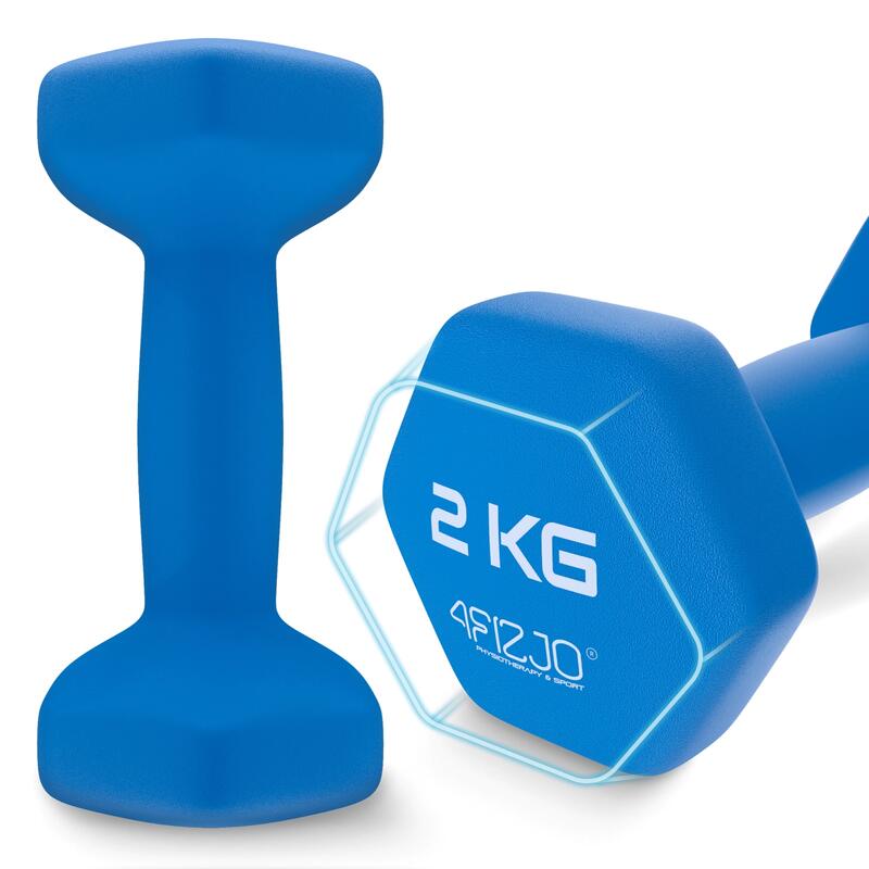 Hantle fitness do treningu siłowego 4FIZJO zestaw 7 kg