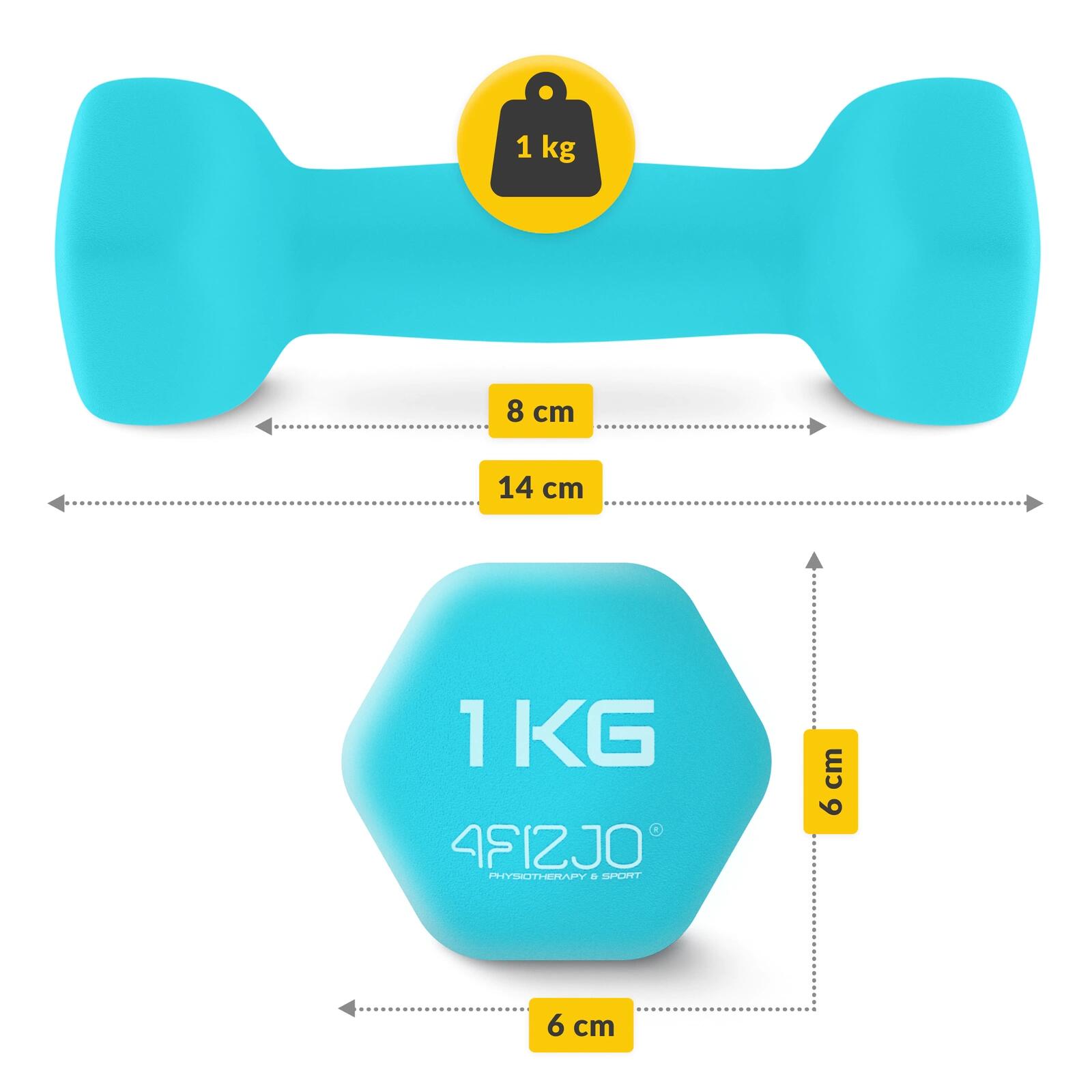 Jednoruční činky 4FIZJO sada 12 kg 2/7