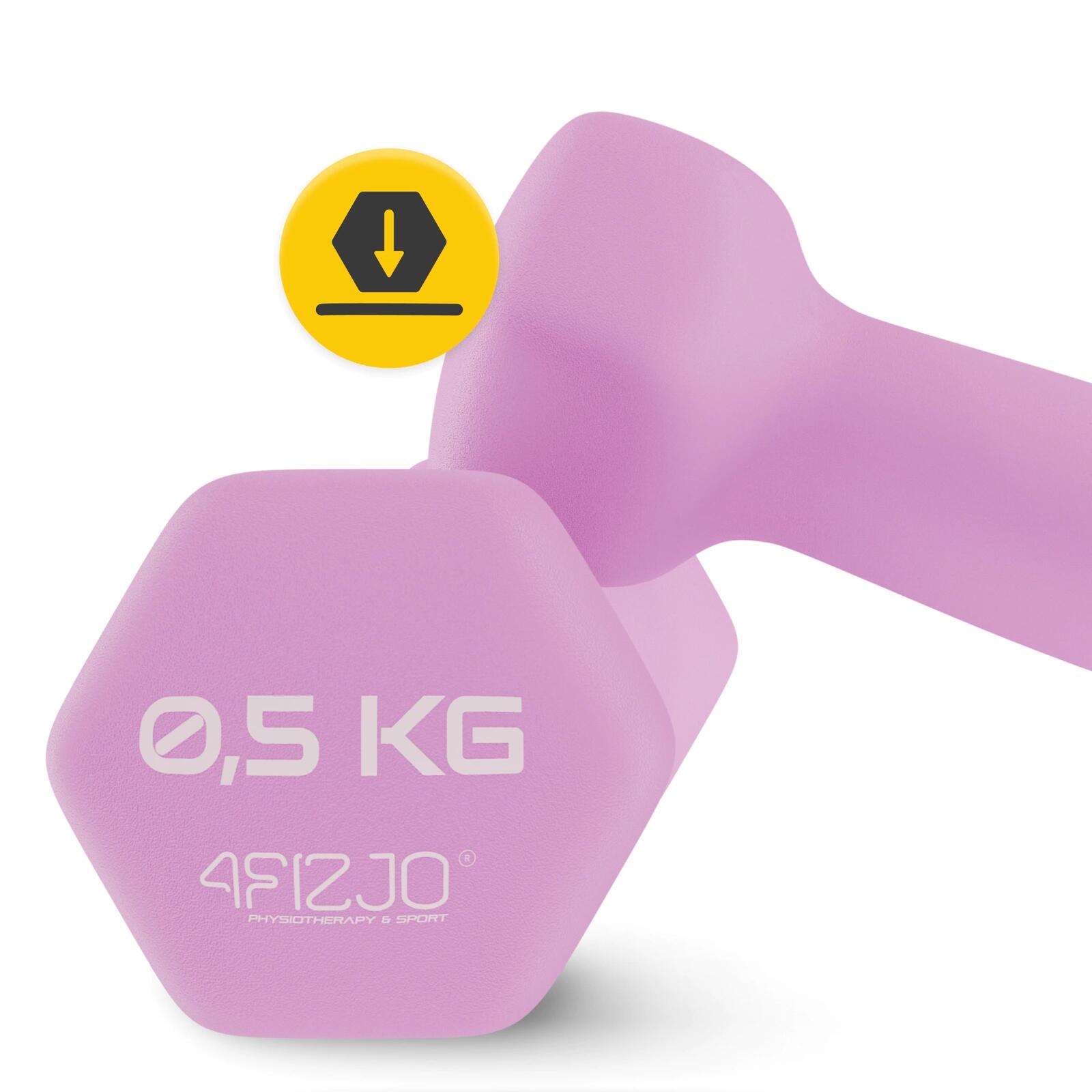 Coppia manubri fitness palestra ghisa vinile antiscivolo CLASSIC 4FIZJO 4/6
