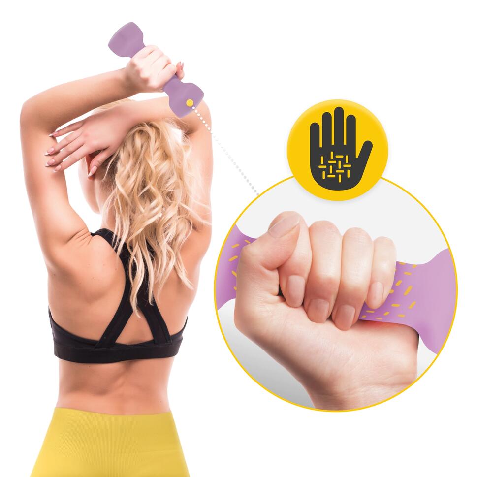 Hantelki ciężarki fitness uniwersalne 4FIZJO CLASSIC 2 szt. 0,5 kg różowe