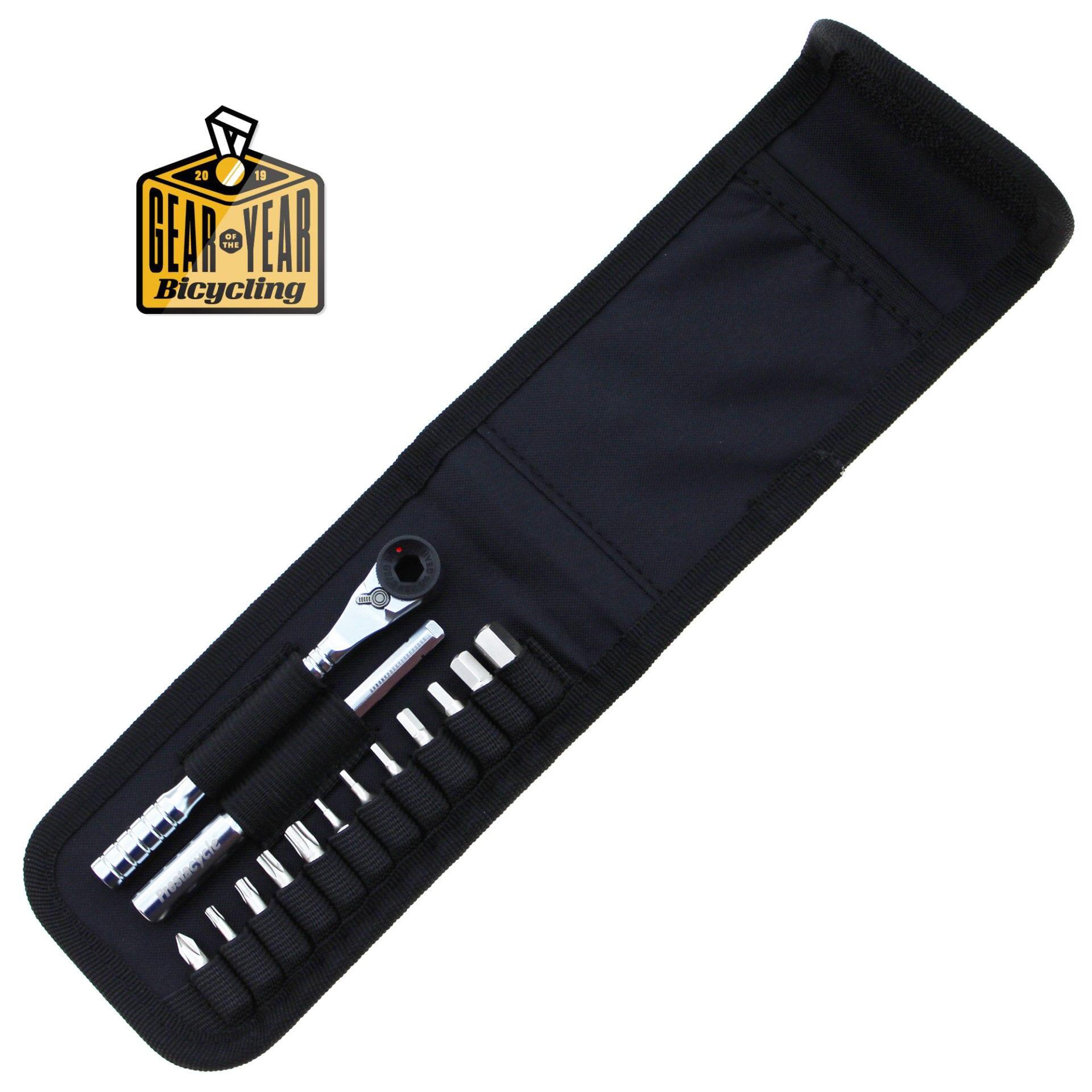 PRESTACYCLE T-HANDLE RATCHET WALLET - 3 WAY RATCHET AND T-HANDLE TOOL KIT 3/7