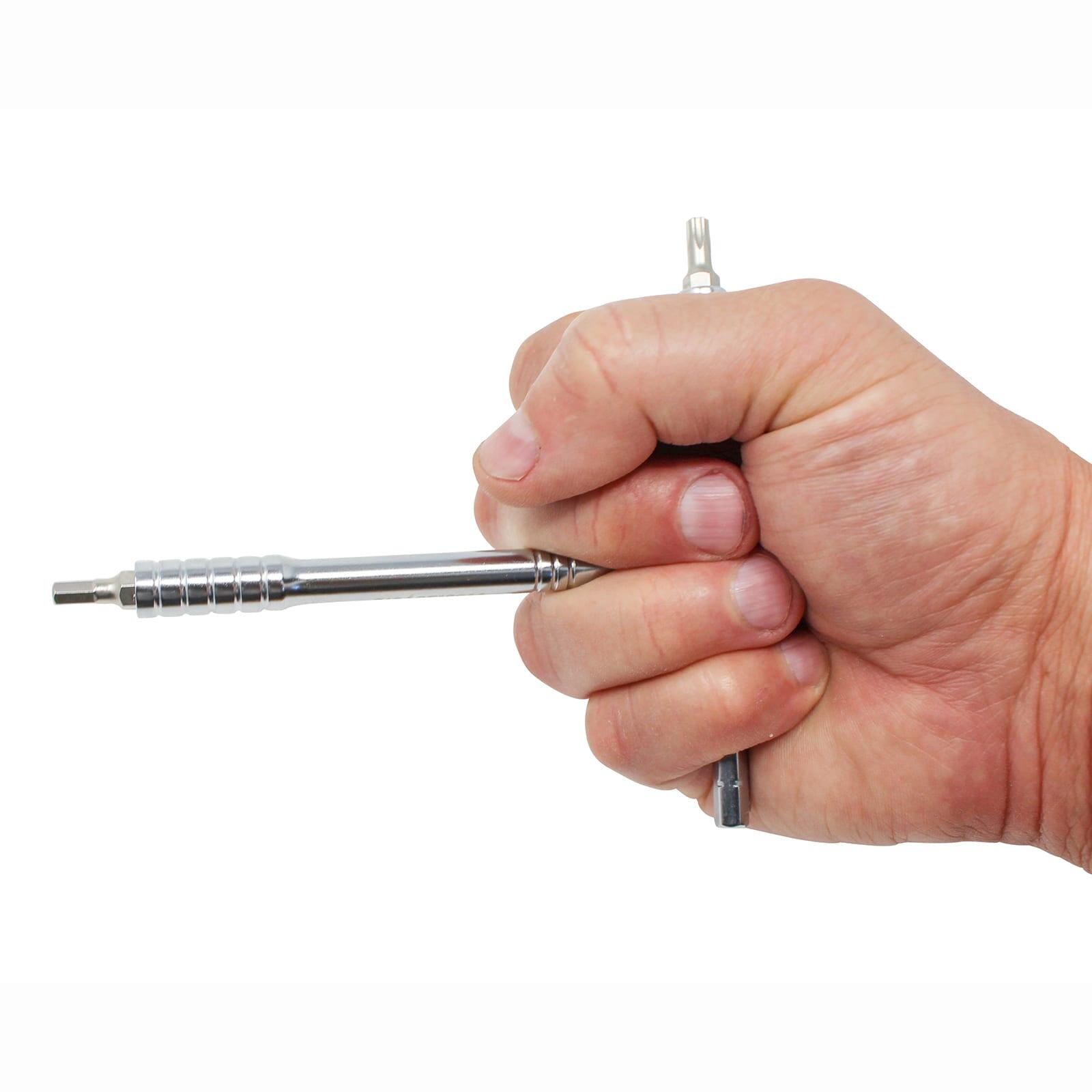 PRESTACYCLE T-HANDLE RATCHET WALLET - 3 WAY RATCHET AND T-HANDLE TOOL KIT 6/7