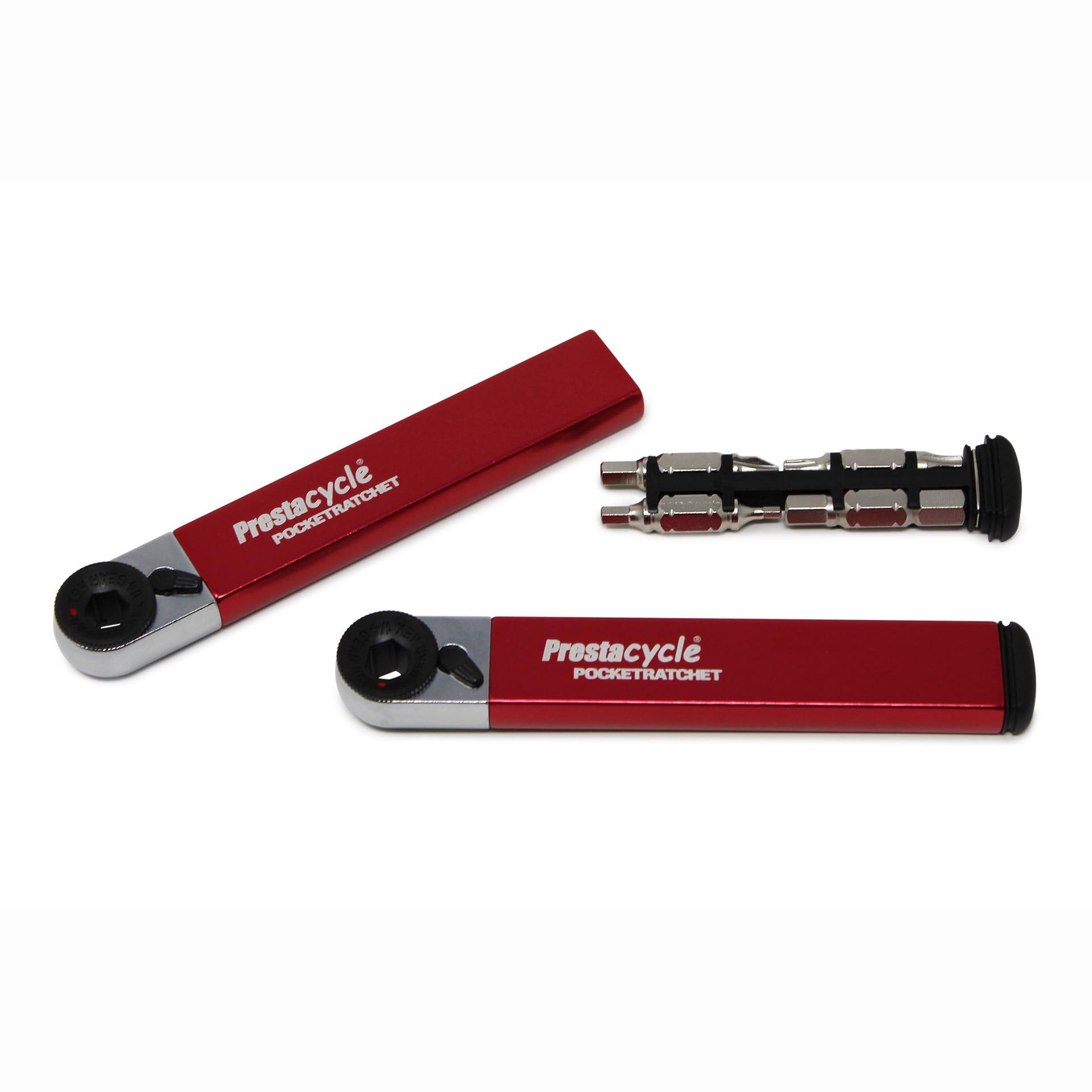 PRESTACYCLE POCKETRATCHET - POCKET MULTI-TOOL W/BITS STORED IN HANDLE 1/7