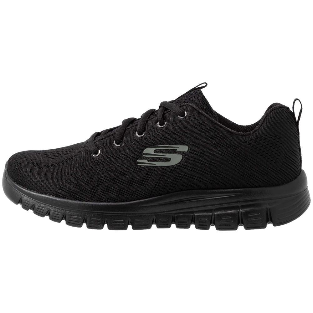 Chaussures fitness Skechers femme - Graceful 12615 - Memory Foam - Noir/or 2/5