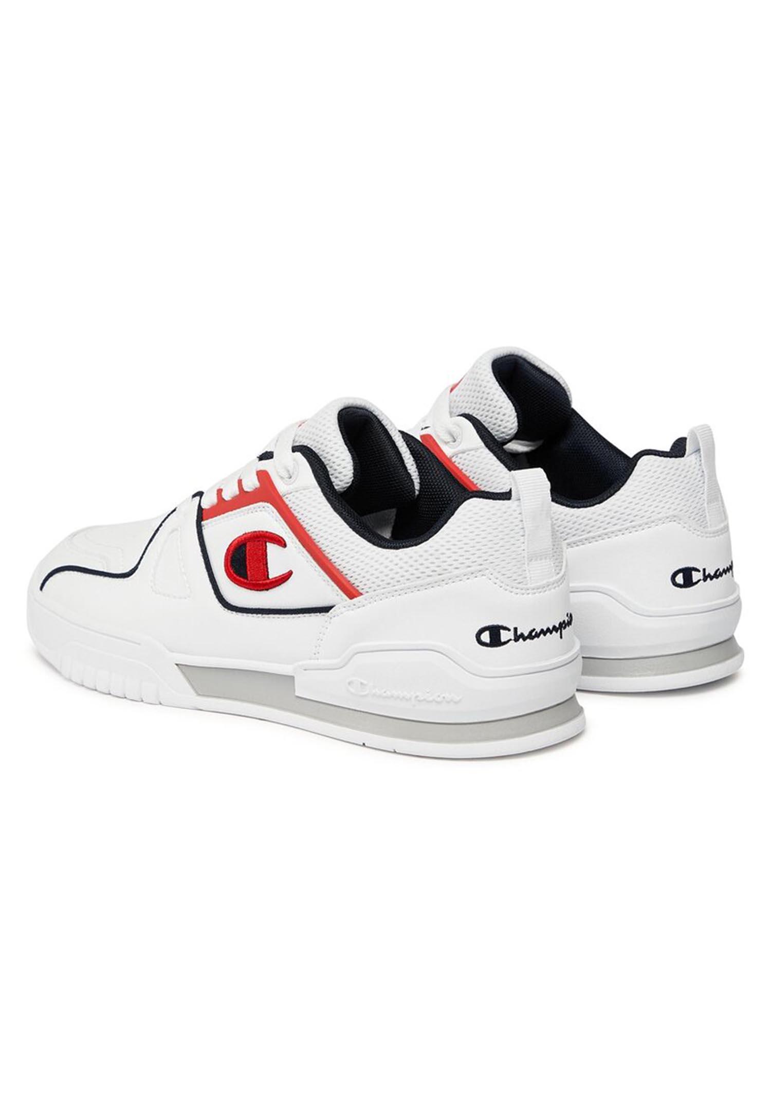 Champion 3 Point Low Herren Sneaker S21882-CHA-WW010 weiß/blau/rot 5/5