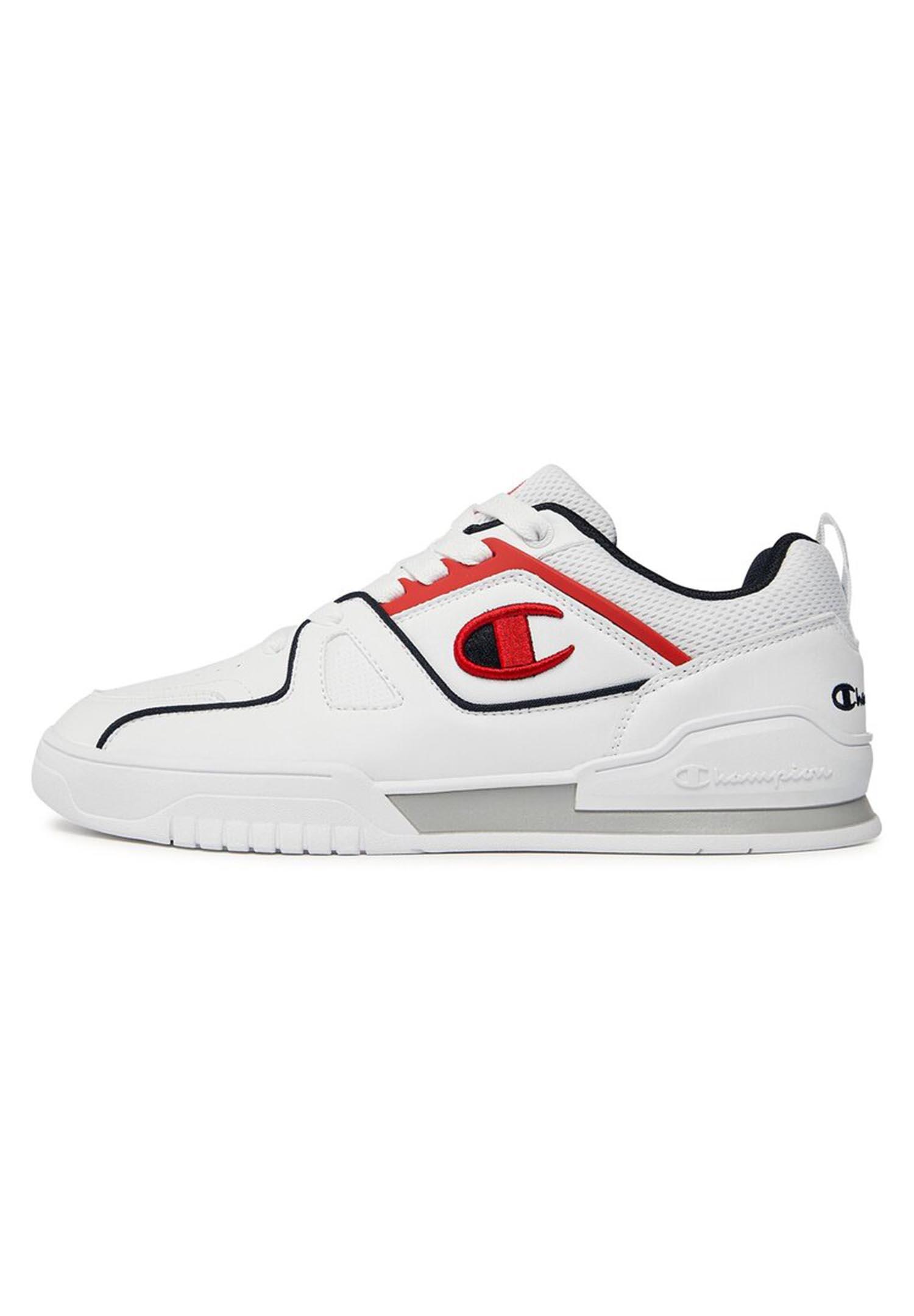 Champion 3 Point Low Herren Sneaker S21882-CHA-WW010 weiß/blau/rot 3/5
