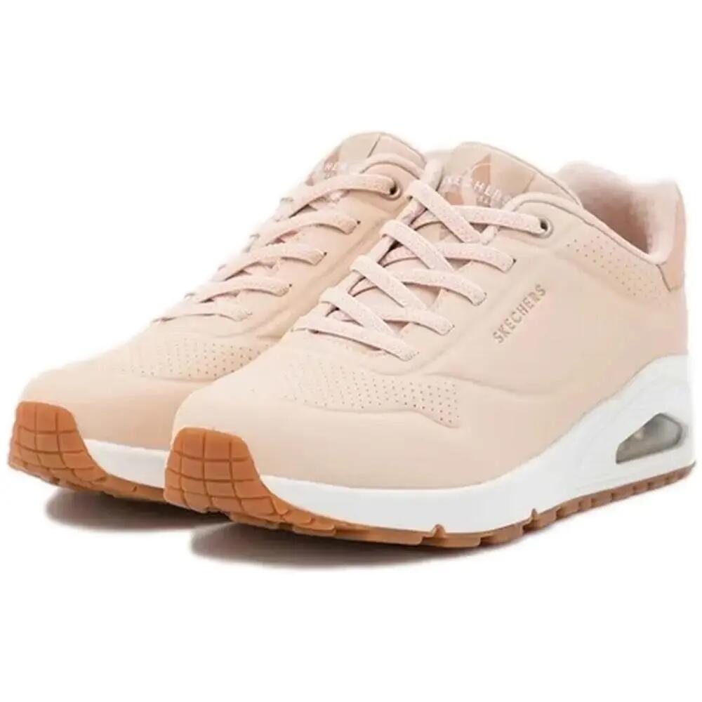 Women's Skechers Shimmer Away Beige Sneakers 2/6
