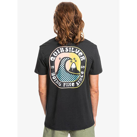 T-shirt Quiksilver de manga curta para homem Another story em preto 4/4