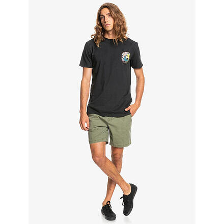 T-shirt Quiksilver de manga curta para homem Another story em preto 3/4