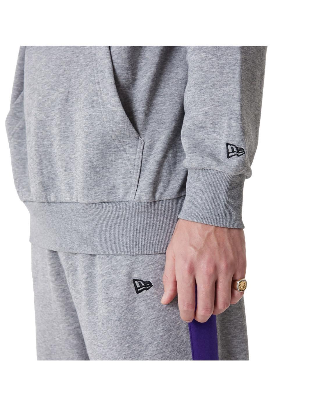 Felpa per uomo New era Nba loslaker Grigio 3/5