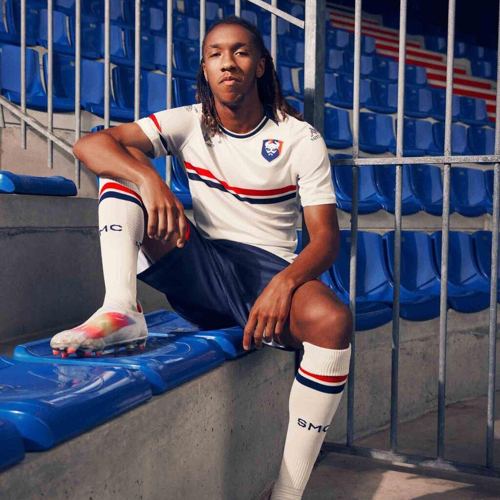 Football socks SM Caen Kombat Spark Pro Saint James 2023/24