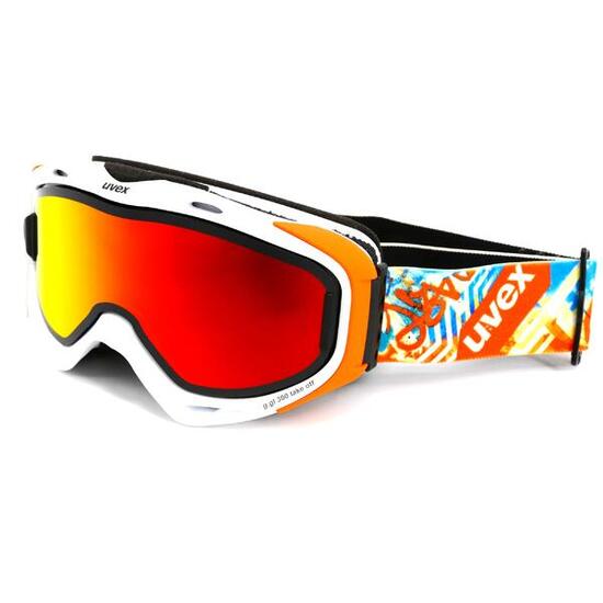 Skibrille g.gl.300 TO take off white-orange Goggles + Wechelscheibe rot