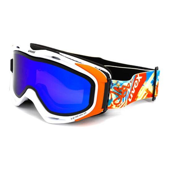Skibrille g.gl.300 TO take off white-orange Goggles + Wechelscheibe blau