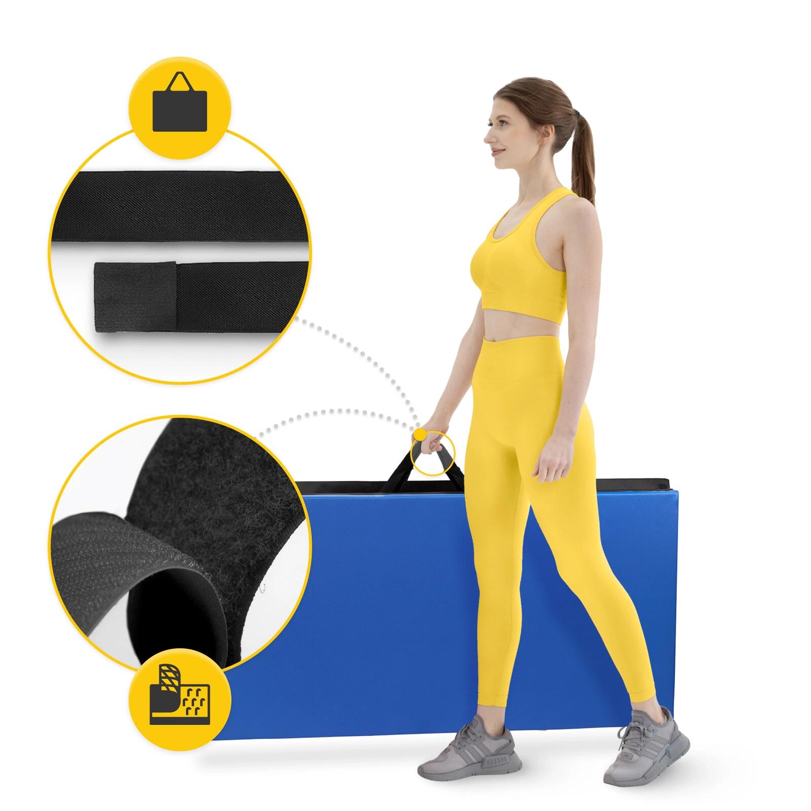 Faltbare Gymnastikmatte XL 4FIZJO Turnmatte Klappbar Weichbodenmatte Sport 4/7