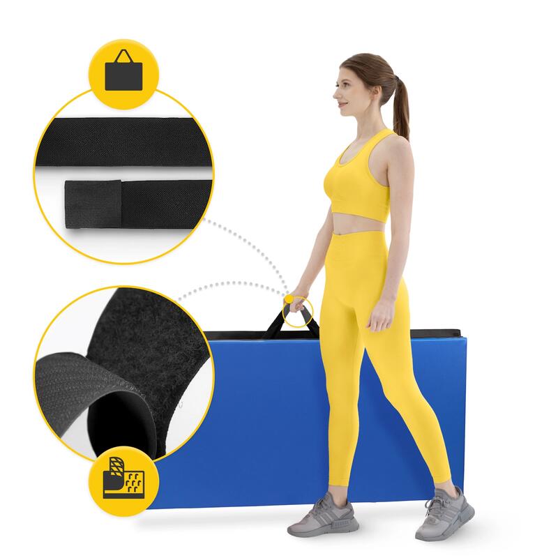 Saltea de gimnastică pliabilă pentru antrenament 4FIZJO, mărimea XL