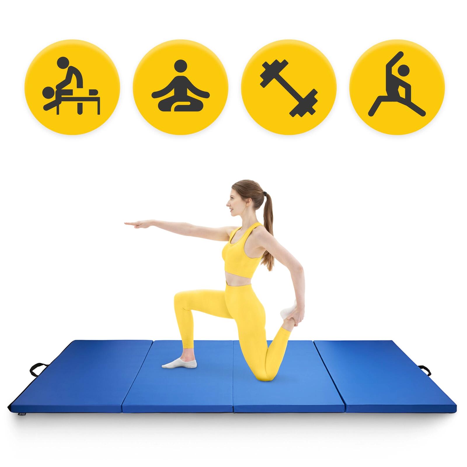 Faltbare Gymnastikmatte XL 4FIZJO Turnmatte Klappbar Weichbodenmatte Sport 2/7