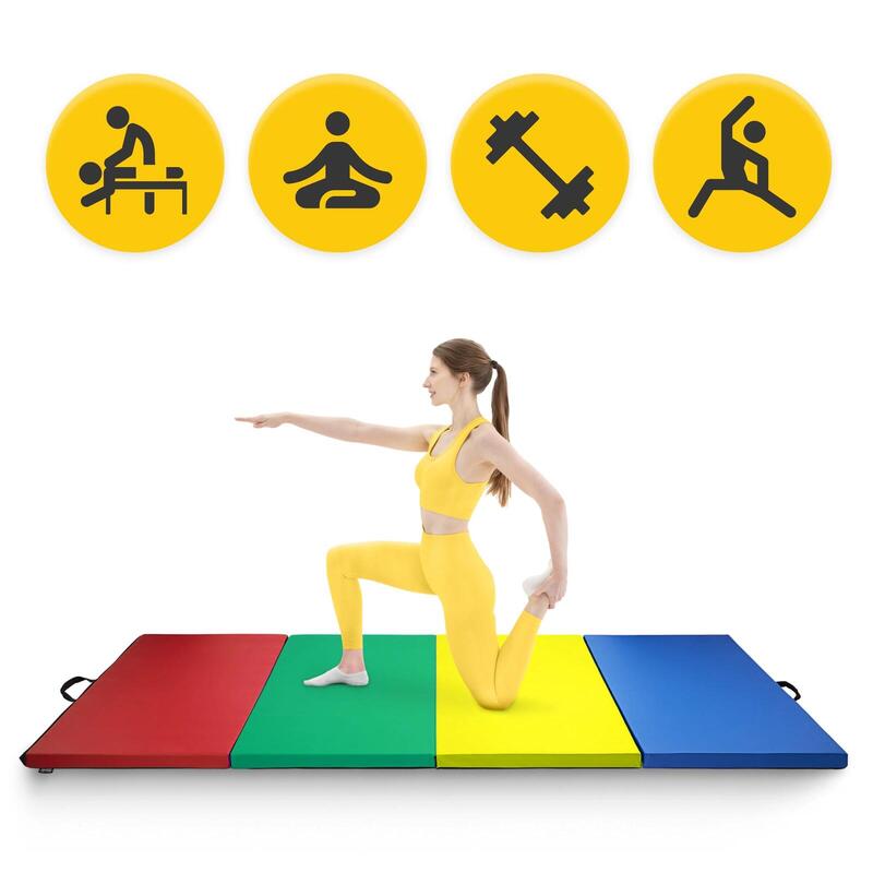 Saltea de gimnastică pliabilă pentru antrenament 4FIZJO, mărimea XL