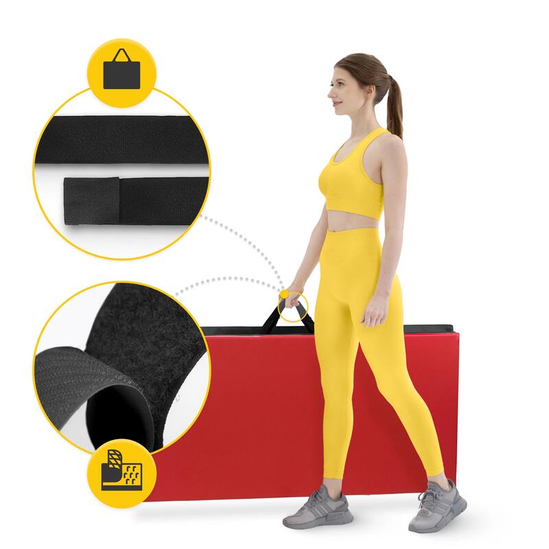 Saltea de gimnastică pliabilă pentru antrenament 4FIZJO, mărimea XL