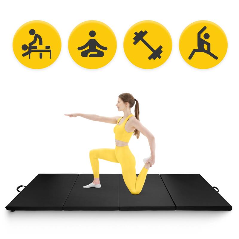 Saltea de gimnastică pliabilă pentru antrenament 4FIZJO, mărimea XL