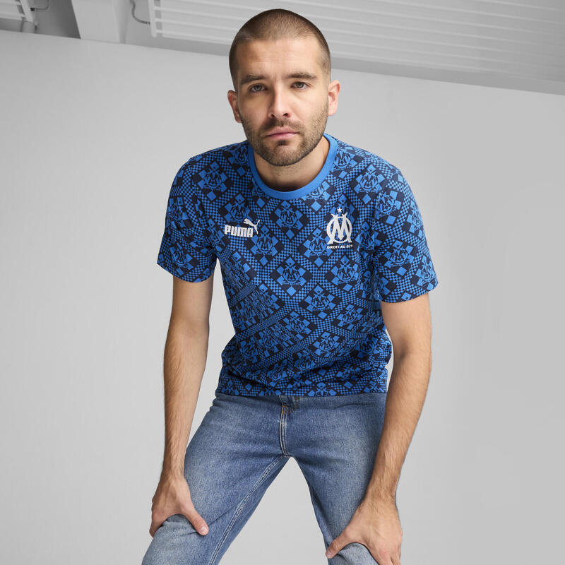 Męska koszulka ftblCulture Olympique Marsylia PUMA Racing Blue Club Navy