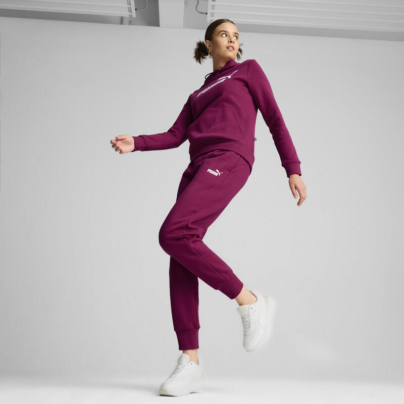 Dámská mikina s kapucí Essentials Logo FL PUMA Magenta Gleam Pink