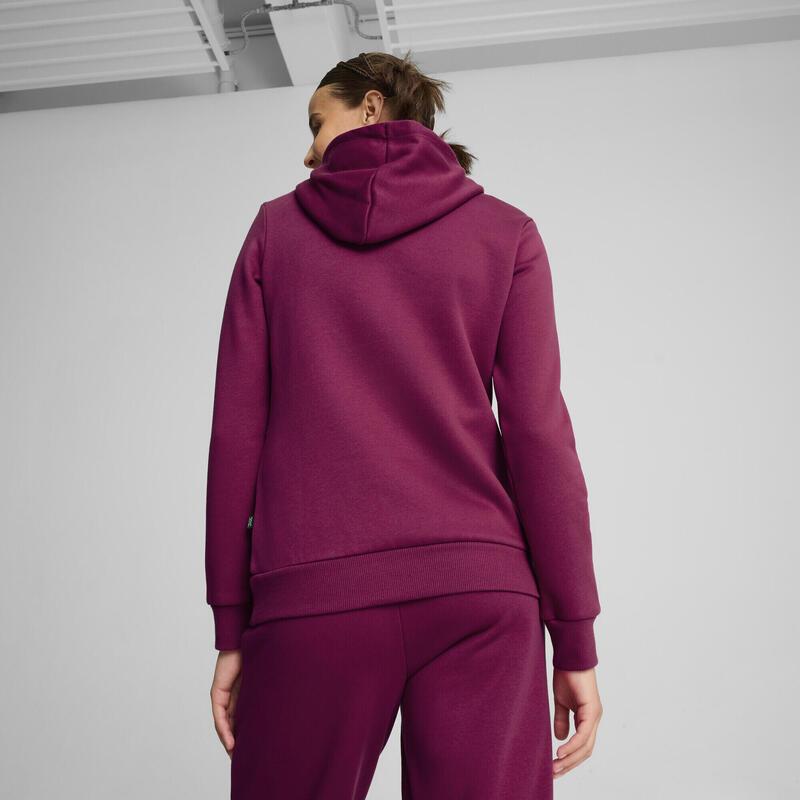 Dámská mikina s kapucí Essentials Logo FL PUMA Magenta Gleam Pink