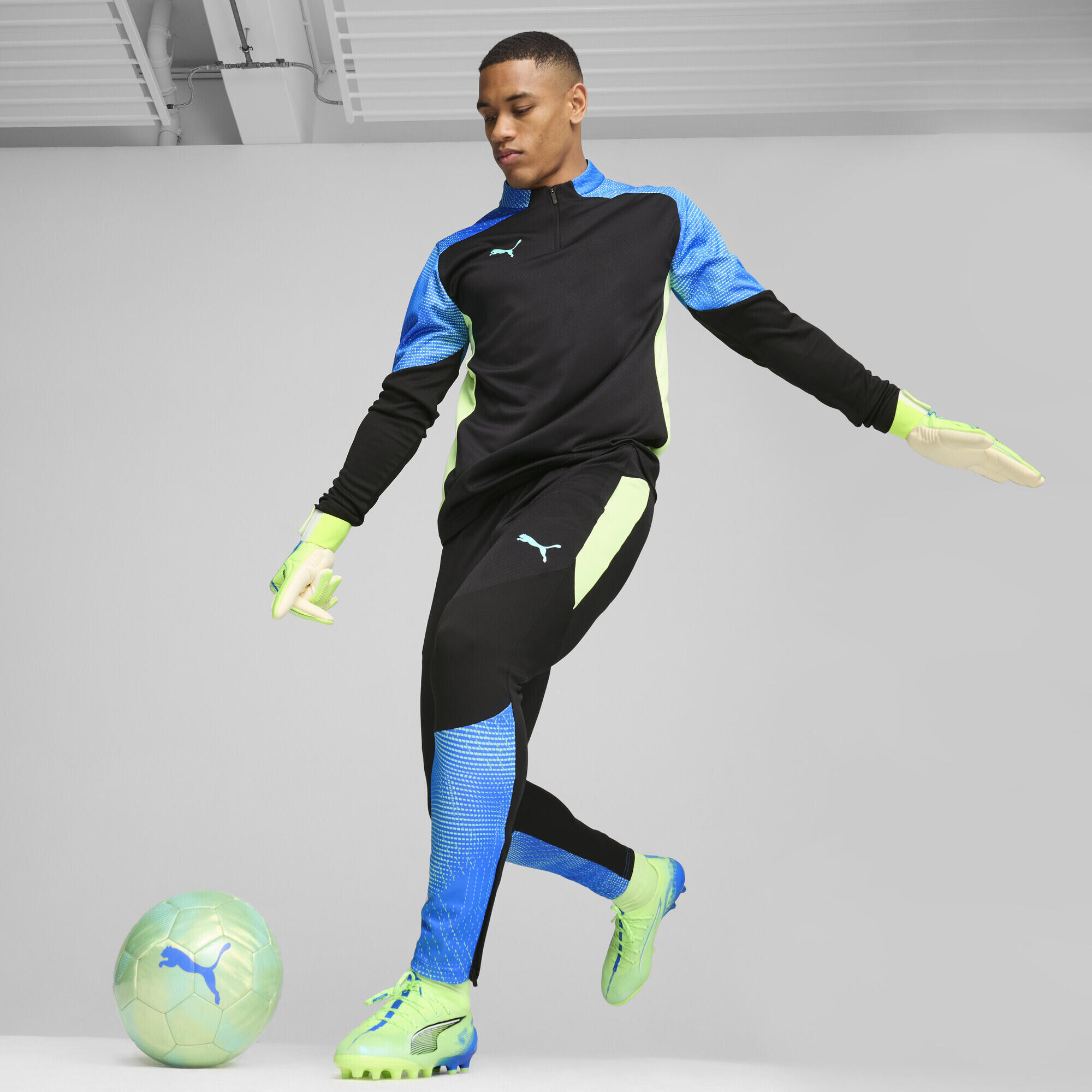 Pantalon d'entraînement individualFINAL Homme PUMA Black Fizzy Apple Yellow 7/7