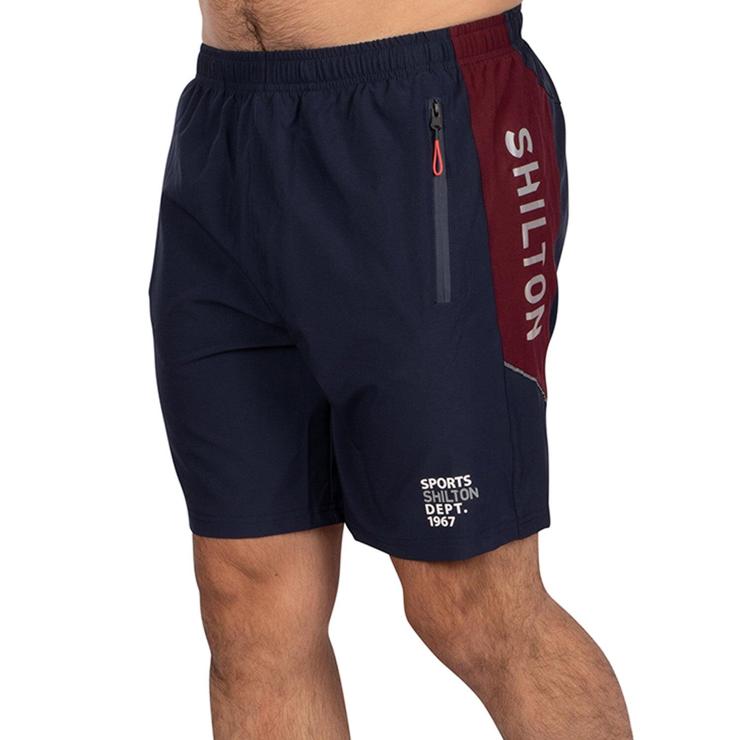 Shilton - Short Bicolore Sport Homme - Shorty De Running - Bleu|rouge - 60 5xl - Decathlon