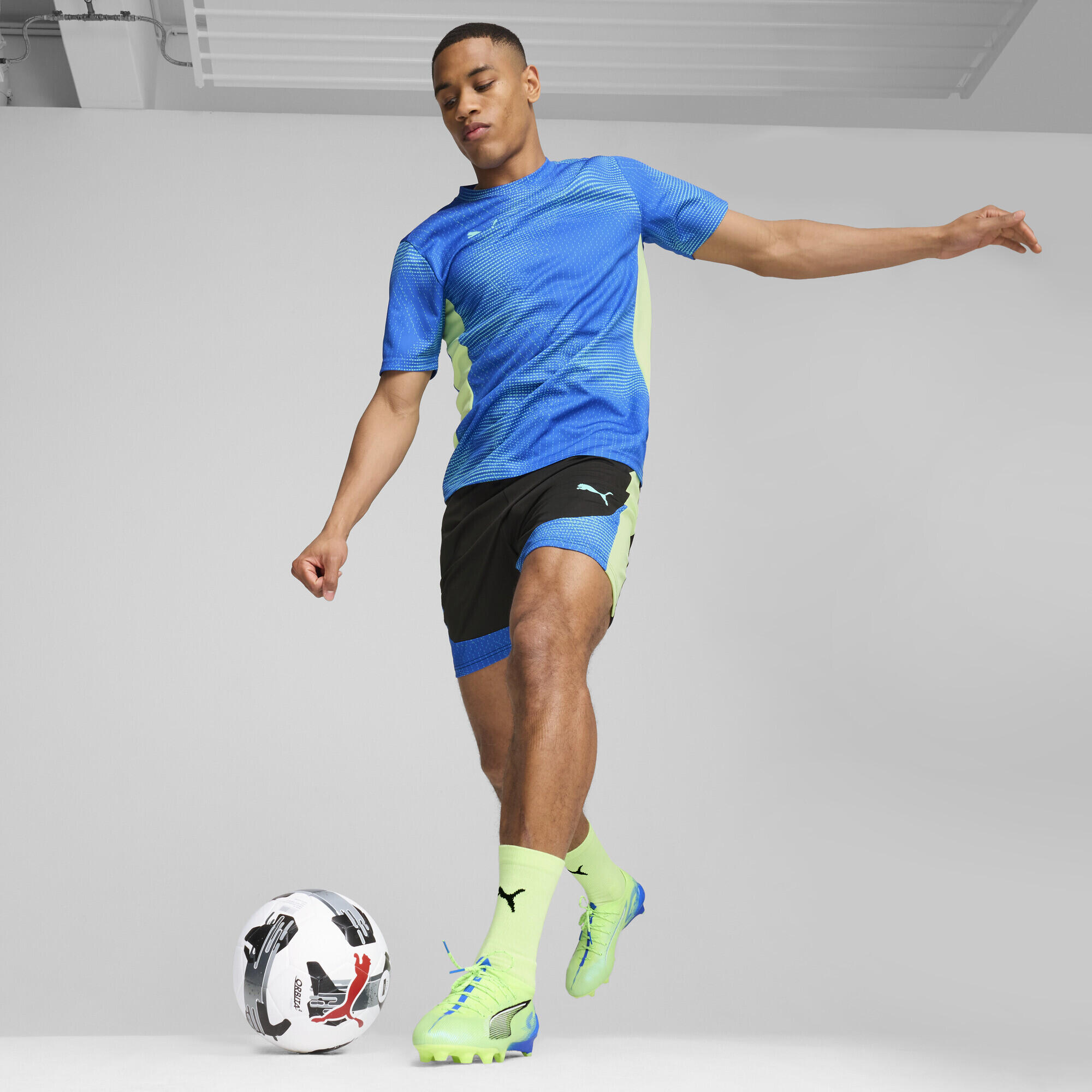 Męskie szorty individualFINAL PUMA Black Fizzy Apple Yellow 7/7