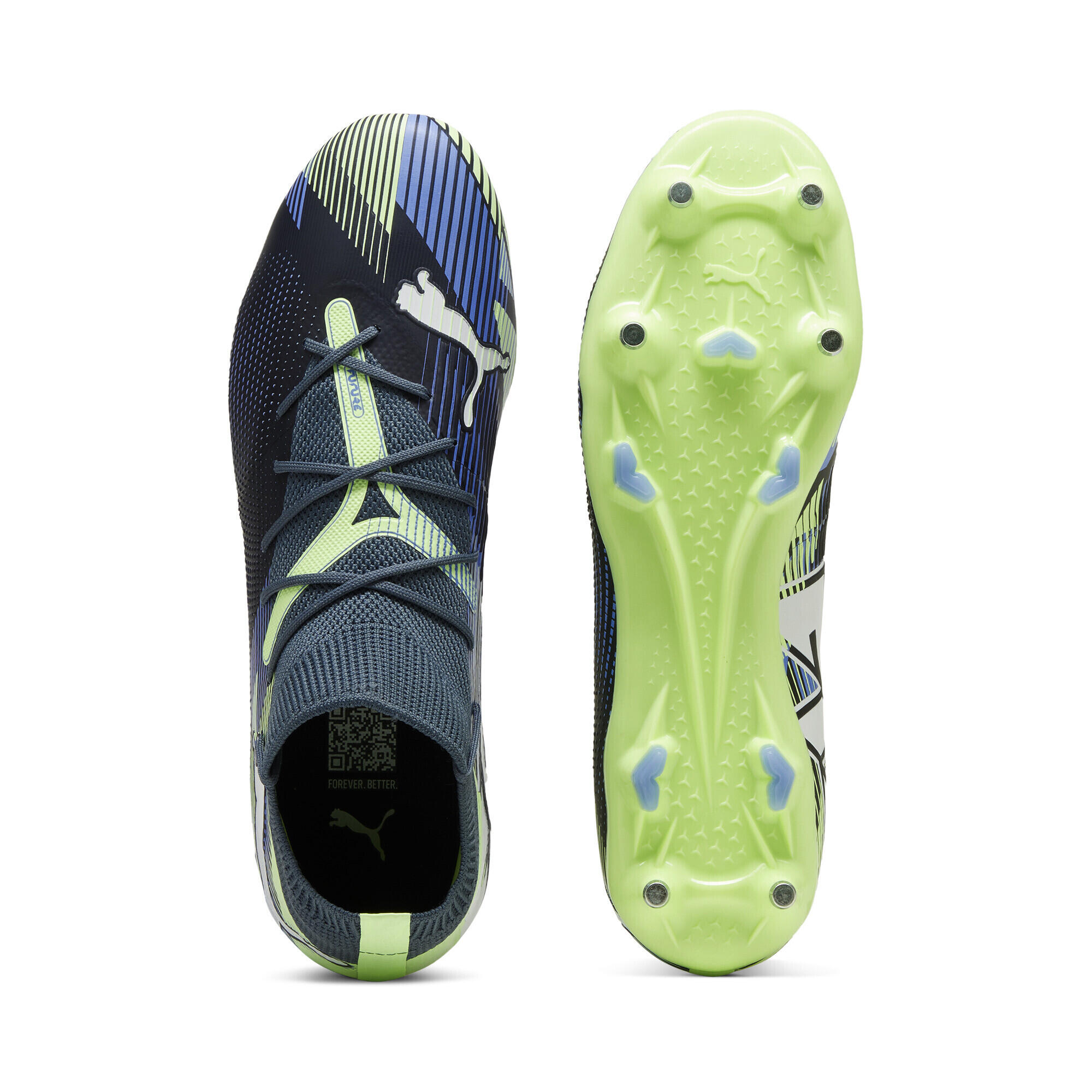FUTURE 7 MATCH MxSG voetbalschoenen PUMA Gray Skies White Fizzy Apple Yellow 5/7