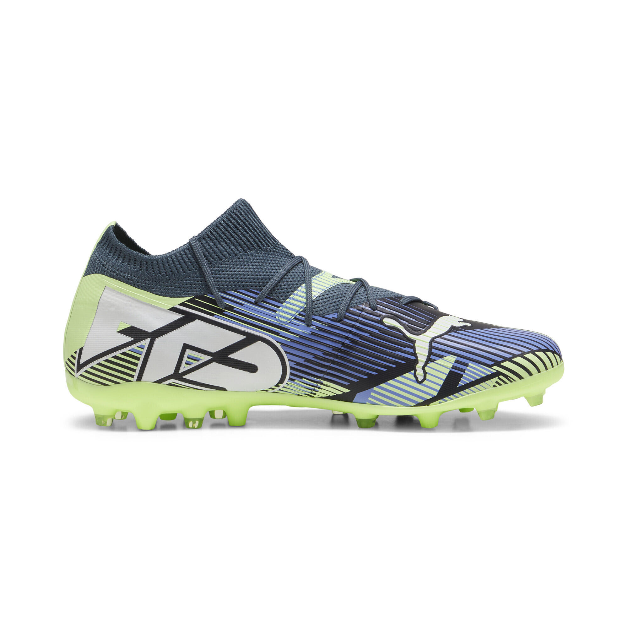 Scarpe da calcio FUTURE 7 MATCH MG PUMA Gray Skies White Fizzy Apple Yellow 6/7