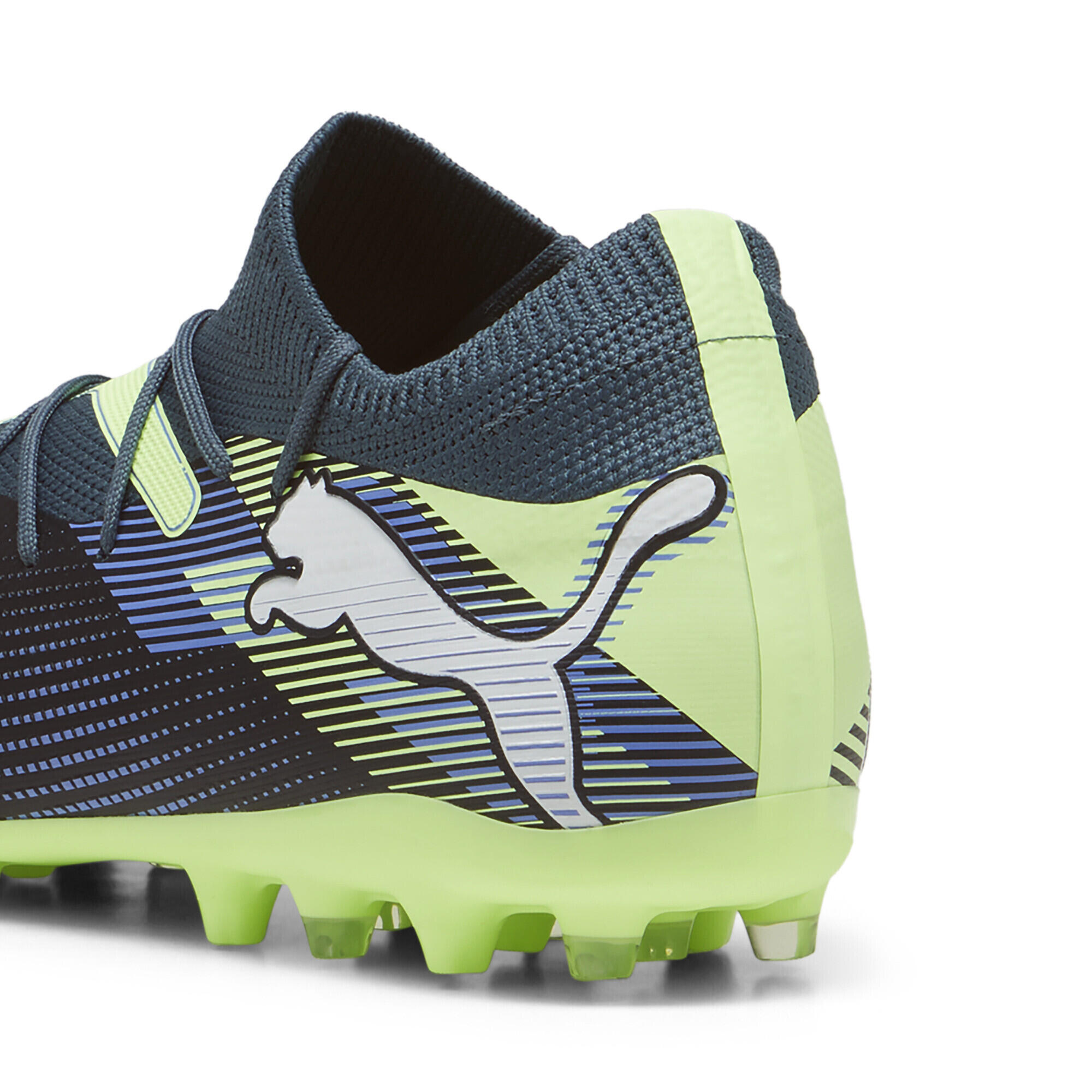 Scarpe da calcio FUTURE 7 MATCH MG PUMA Gray Skies White Fizzy Apple Yellow 3/7