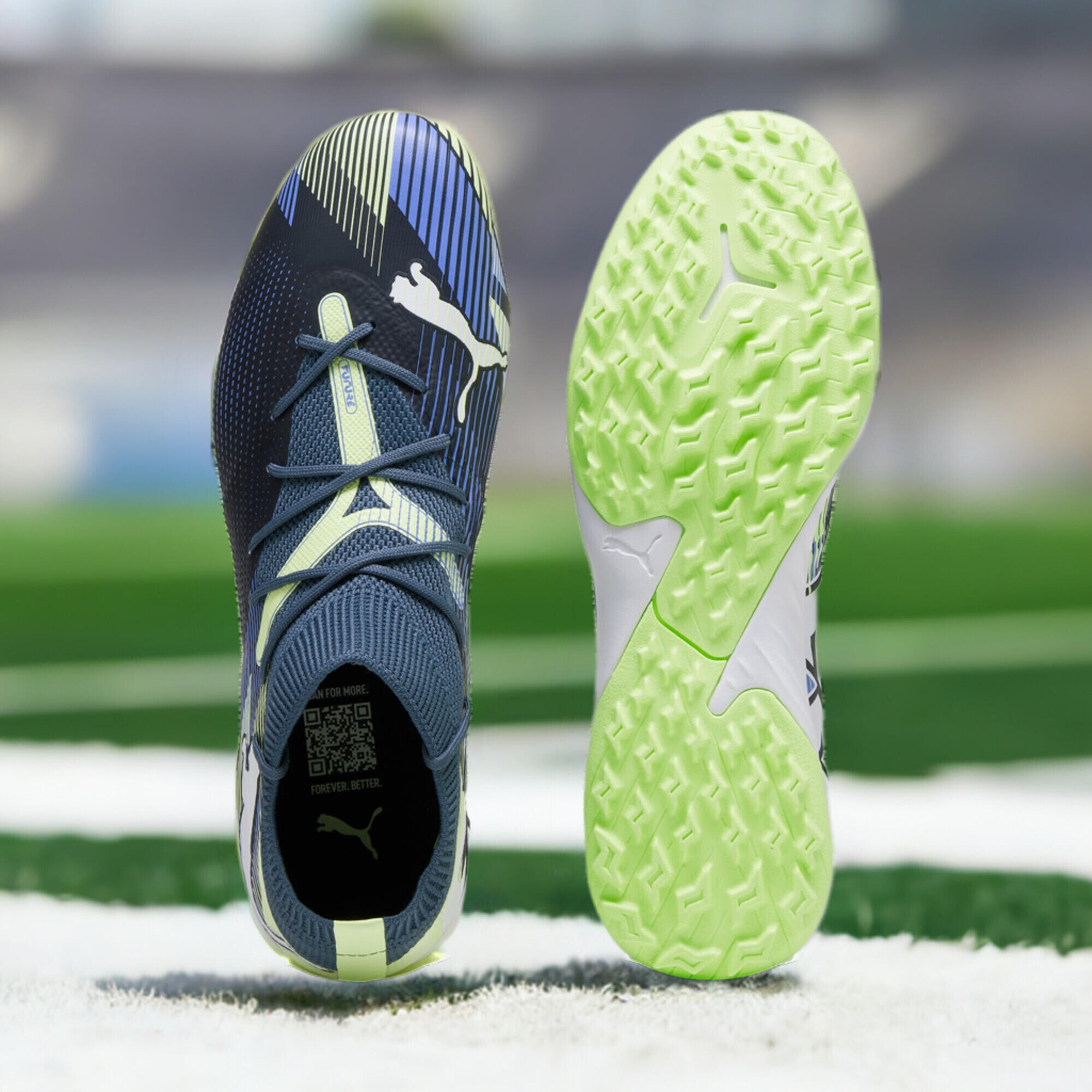 Scarpe da calcio FUTURE 7 MATCH TT PUMA Gray Skies White Fizzy Apple Yellow 5/7