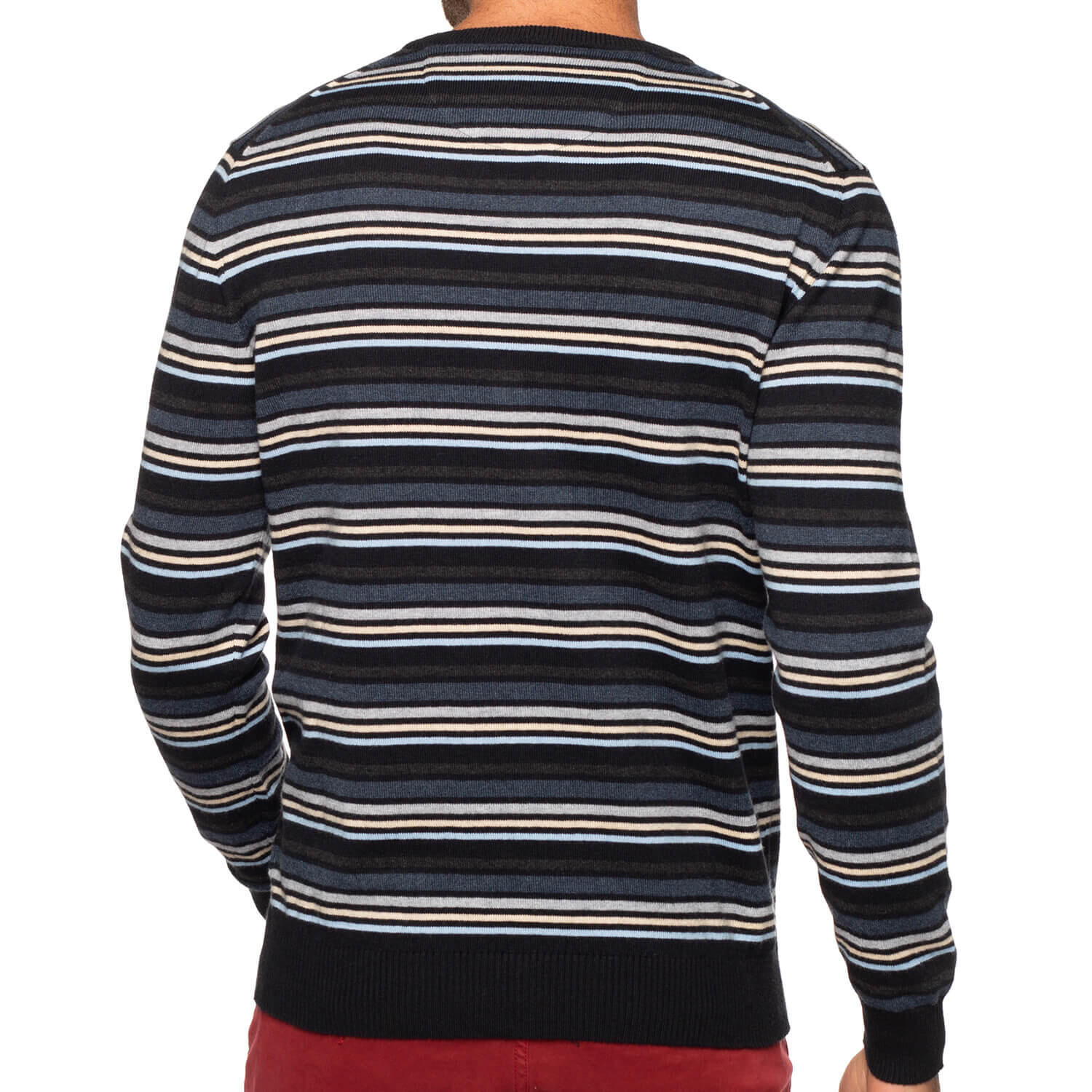 Pull col v à rayures  homme 2/4