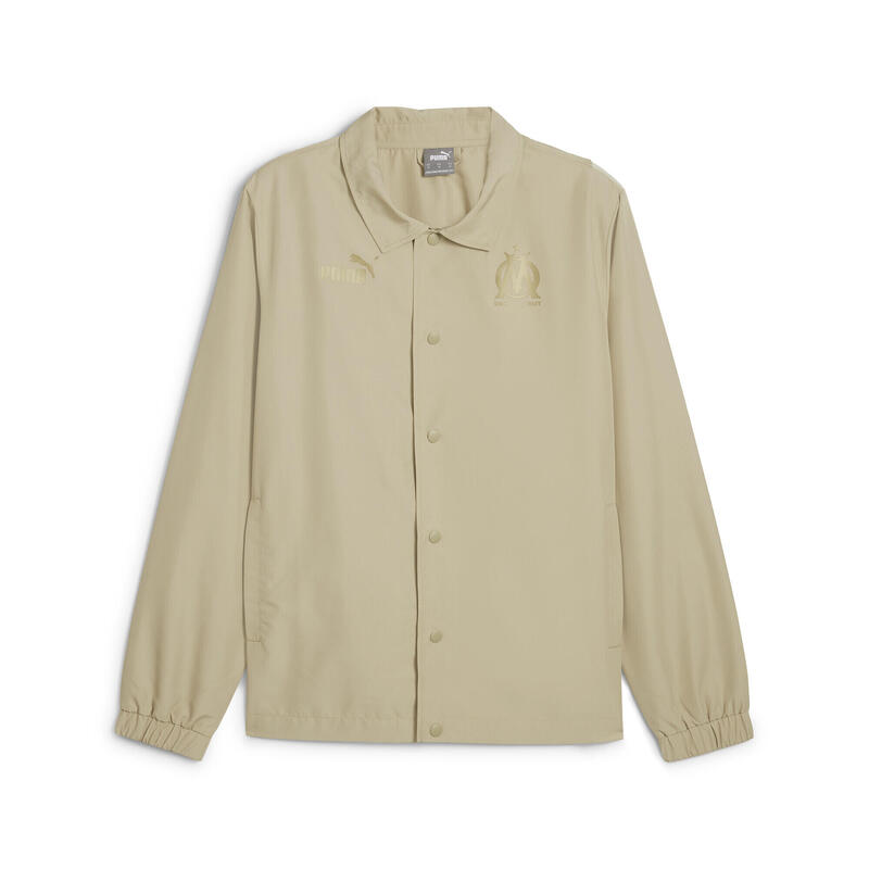 Pánská trenérská bunda Olympique de Marseille PUMA Prairie Tan Gold Beige