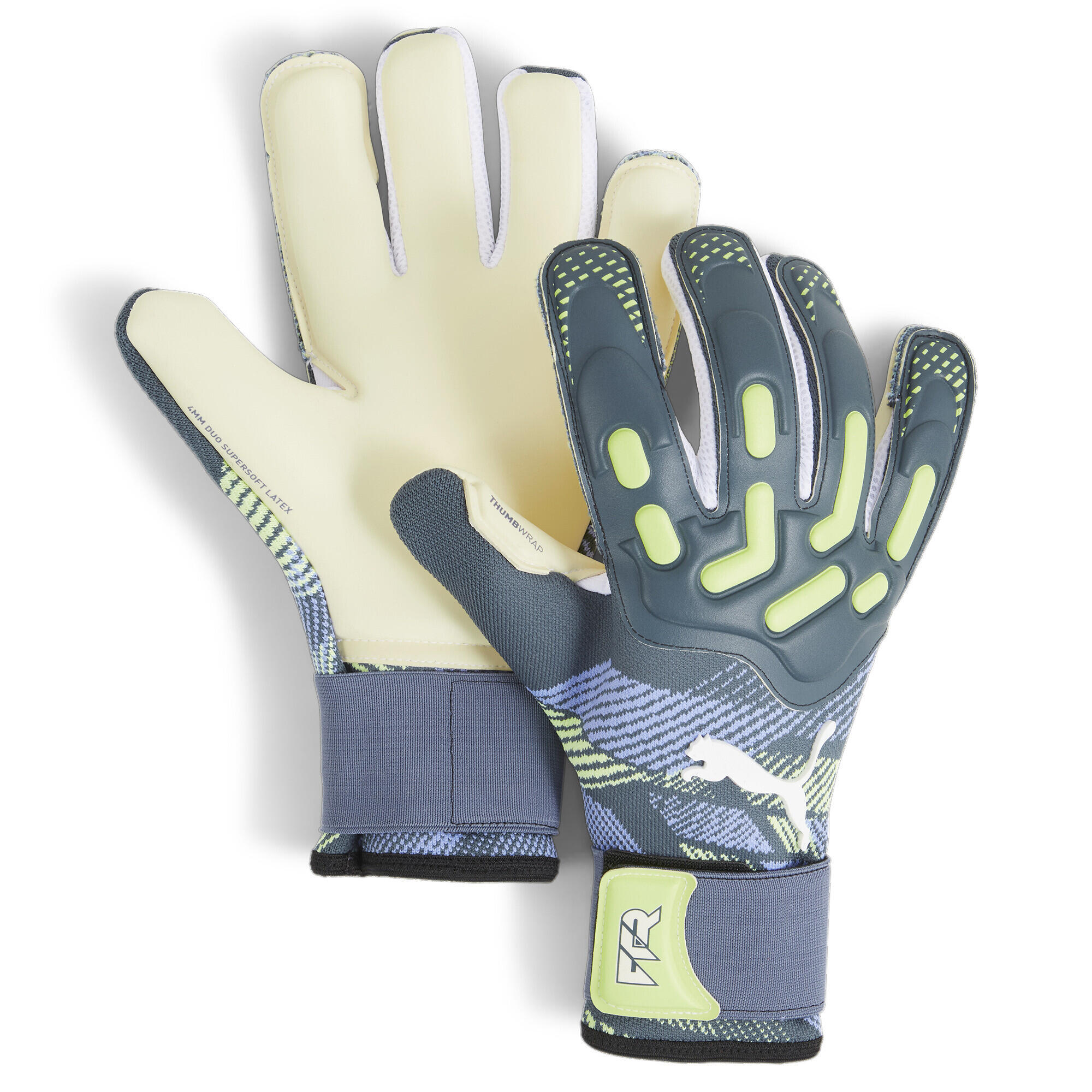 Luvas de guarda-redes FUTURE Pro Hybrid PUMA Gray Skies Fizzy Apple Yellow