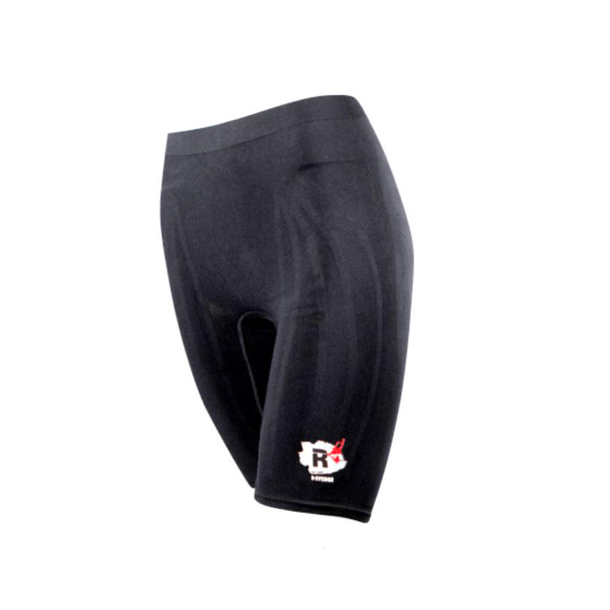 R-EVENGE Short tecnico uomo running Fitness Cardio training Kinesiotaping interno nero