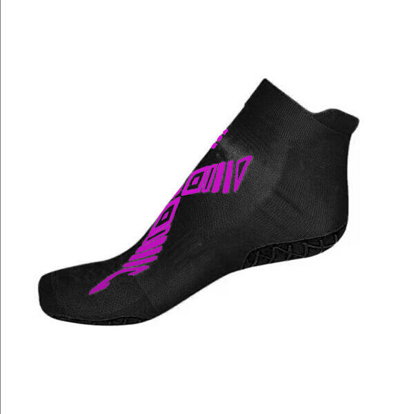 Klassische chwimmsocken für Erwachsene Schwimmbad schwarz fuchsia 2/3