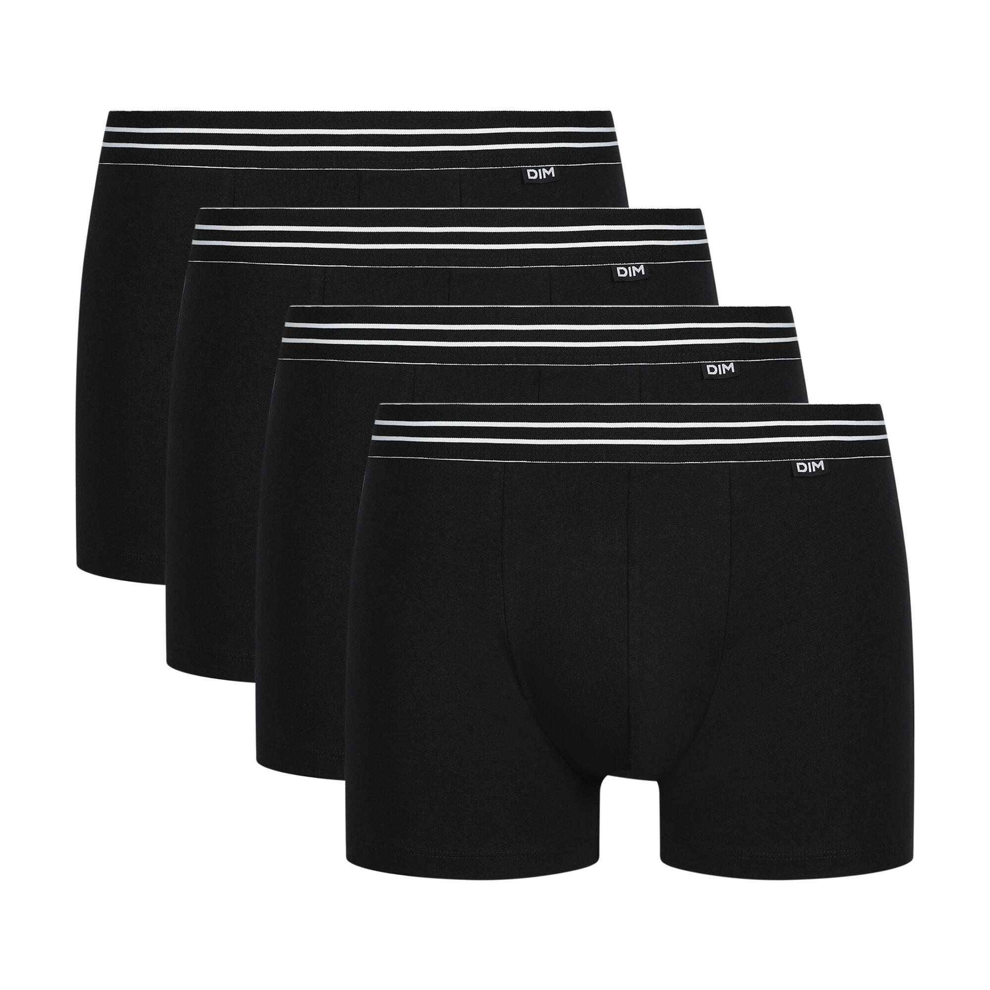 x4 Boxers Noires Homme Dim 3/6