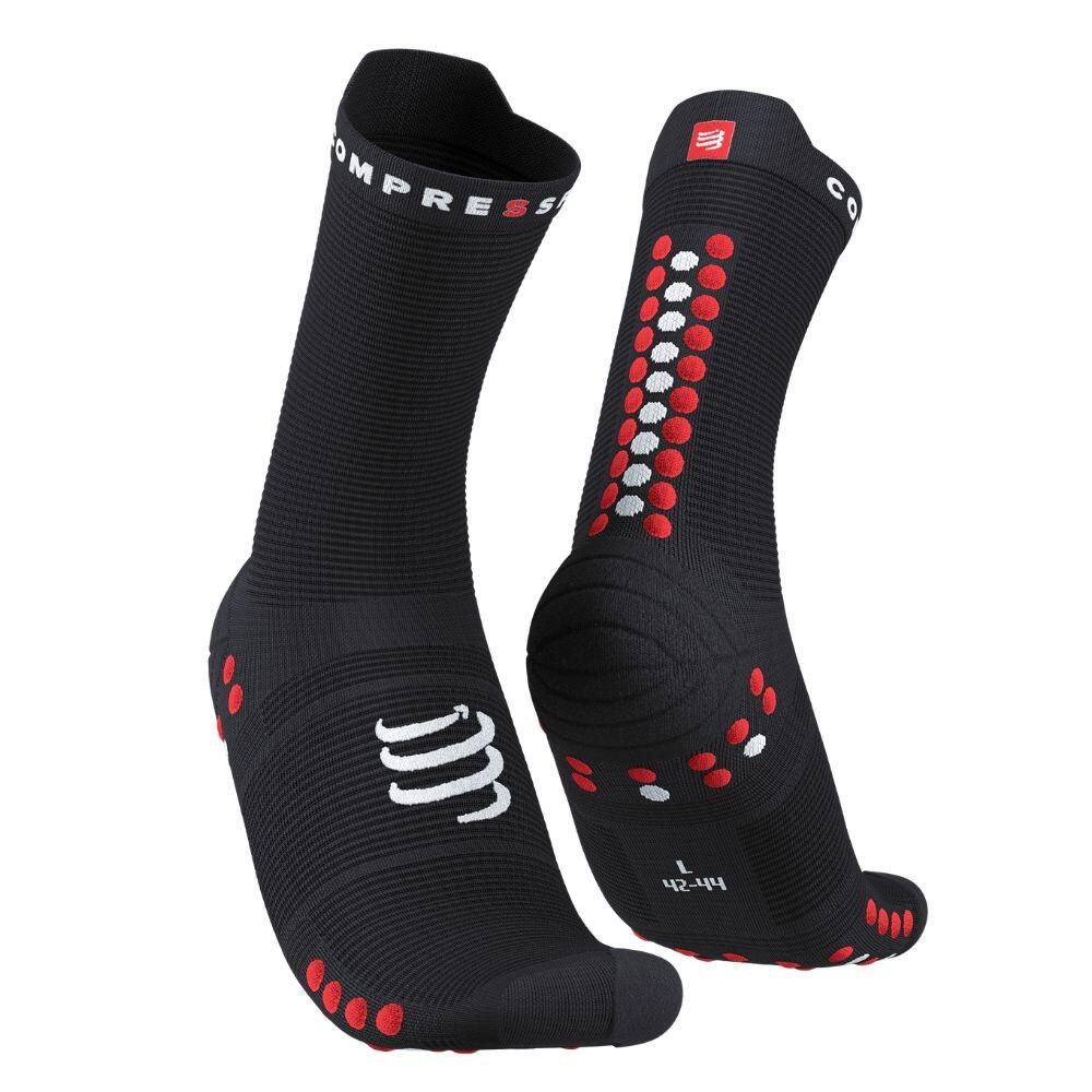 Calcetines Pro Racing V4.0 Run High Black/Red running Unisex Rojo Compressport 2/6