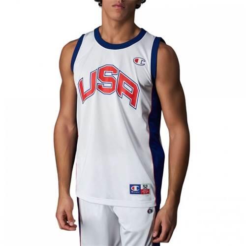 Champion - Maillot De Basket Champion Modèle 219745-ww001 Pour Homme - Chemise Sans Manche - Blanc|multicolore - Decathlon