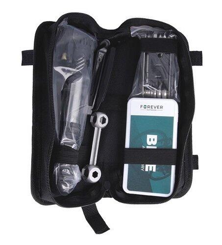 FOREVER Kit di riparazione bici Forever pompa, toppe, chiavi 16W1