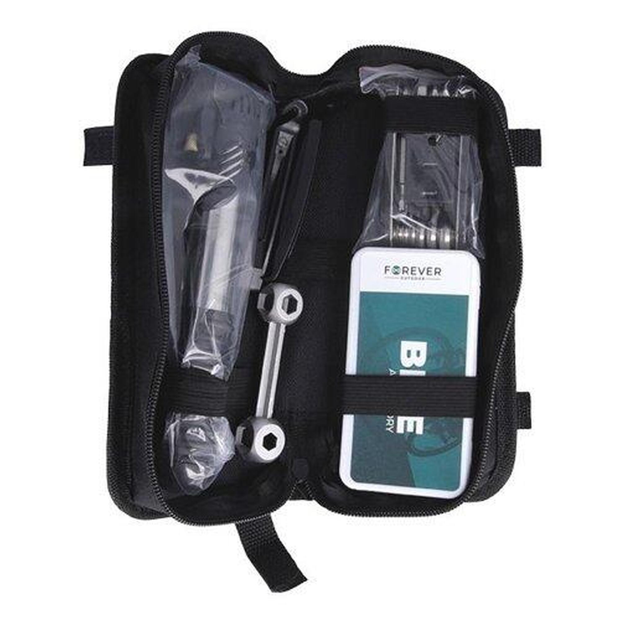 Kit de réparation de vélo Forever, patchs de pompe, clés 16 en 1