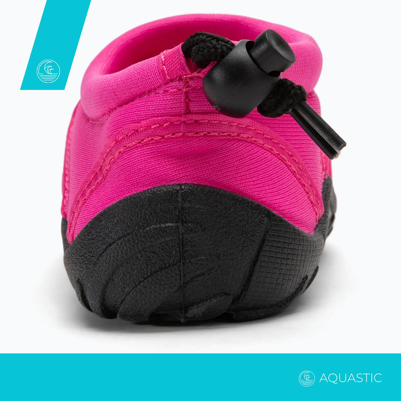 Buty do wody dziecięce AQUASTIC Kea różowe oddychające neoprenowe 4/7