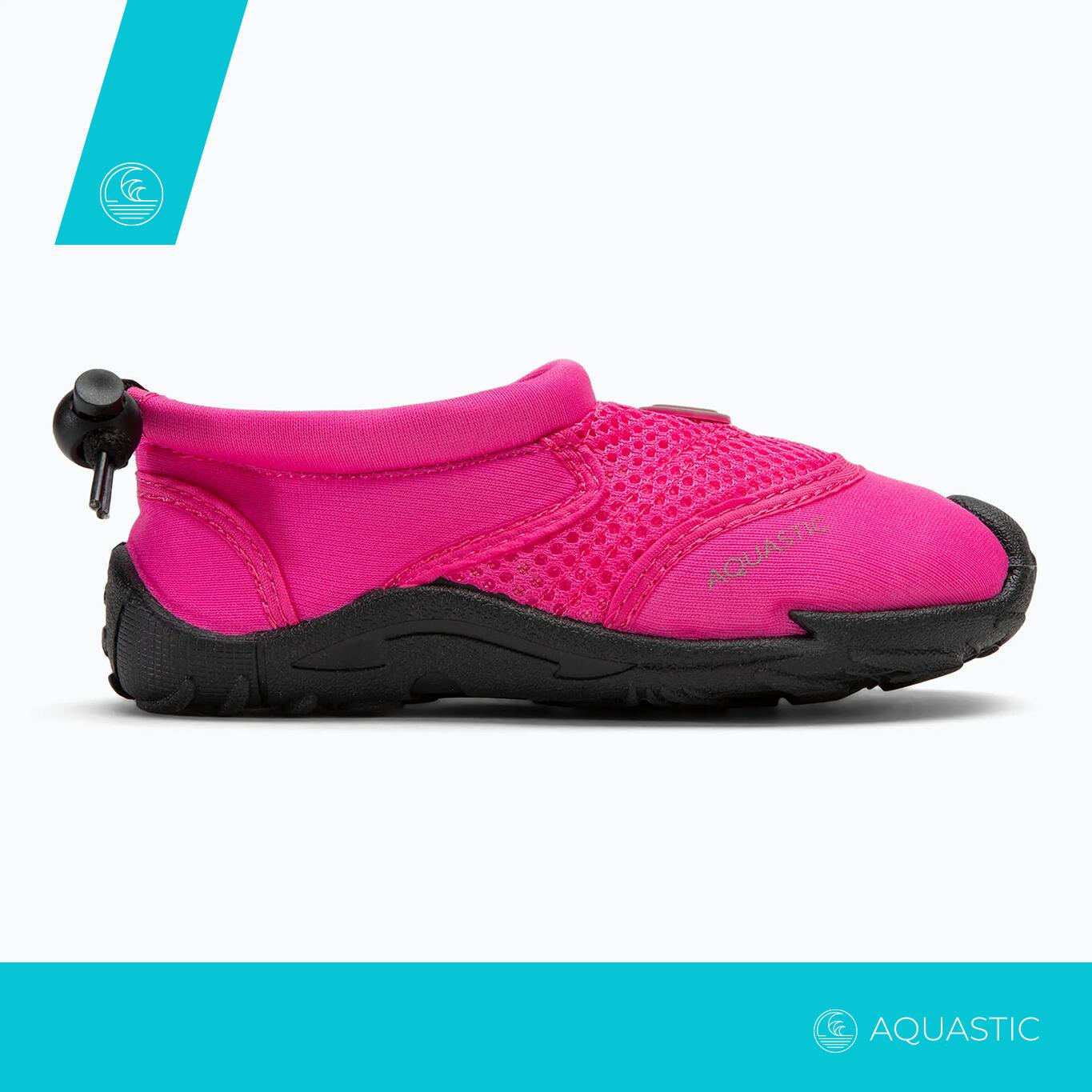 Buty do wody dziecięce AQUASTIC Kea różowe oddychające neoprenowe 2/7