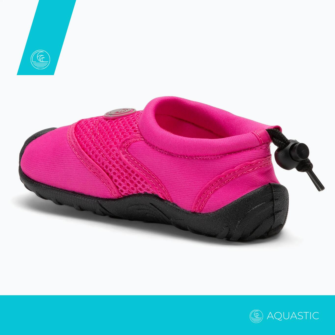 Buty do wody dziecięce AQUASTIC Kea różowe oddychające neoprenowe 5/7