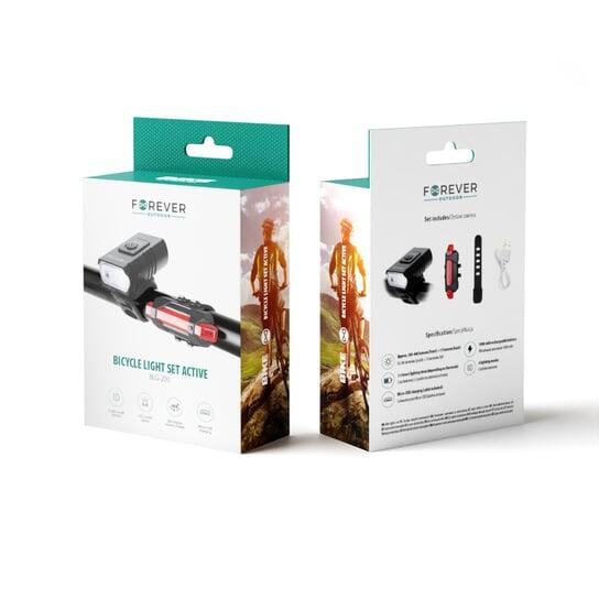 Lampe de vélo Forever avant + arrière rechargeable