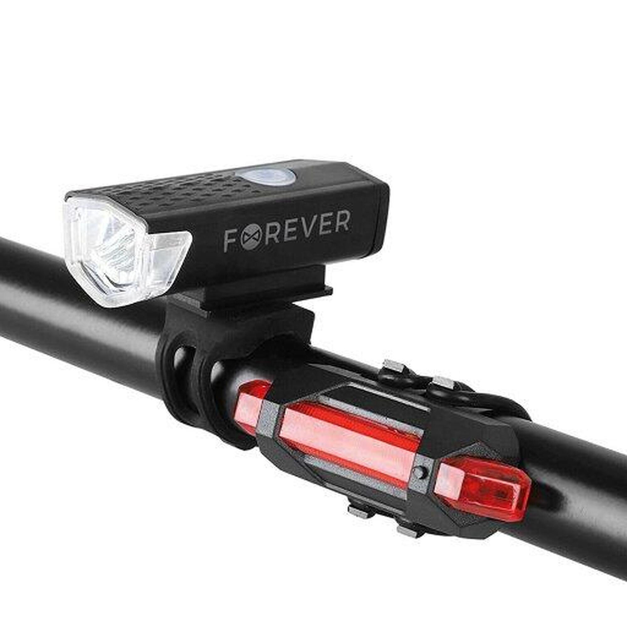 Lampka Rowerowa Forever Oświetlenie Przód + Tył Led Lampa