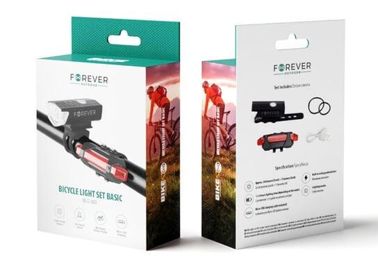 Lampe de vélo Forever Éclairage avant + arrière LED 3/7