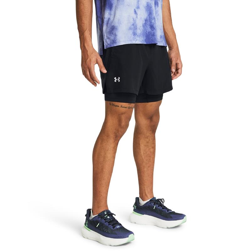 Krátké 2 v 1 Under Armour Launch 5"
